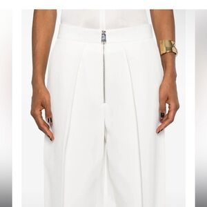 KHAITE Crisp White Women's Trousers sz 2 marine winter white